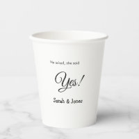 He asked she said yes engagement simple minimal