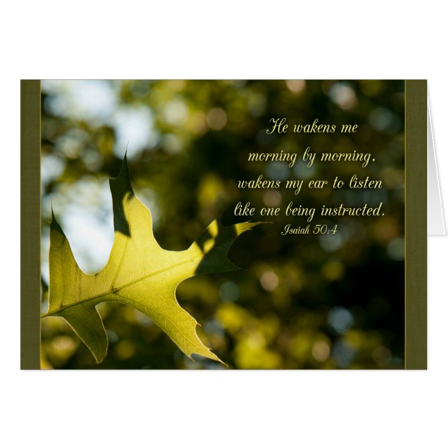 He awakens me Parakaleo note card (Front Horizontal)