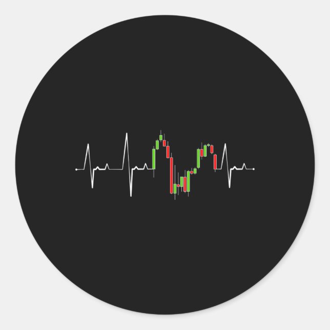 He Beat Day Trading Investing Stock Market Trader Classic Round Sticker (Front)