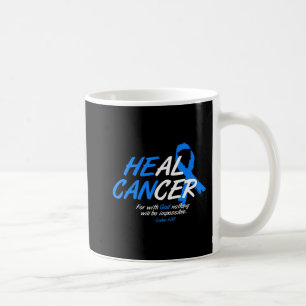 He Can Heal Cancer Ataxia Awareness Month Gift Blu Coffee Mug