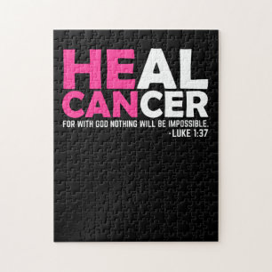 He Can Heal Cancer God Heals Bible Verse Jigsaw Puzzle