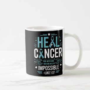 He Can Heal Cancer Lung Cancer Awareness Christian Coffee Mug