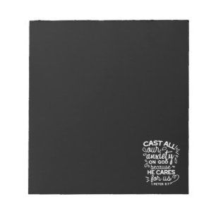He Cares for You – Encouraging Christian Quote Notepad