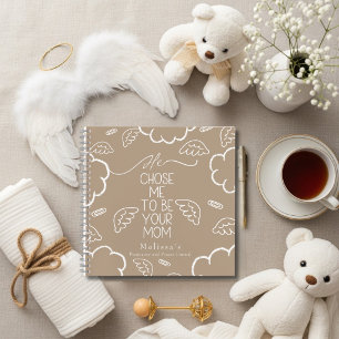 He Chose Me to Be your Mum beige pregnancy prayer Notebook