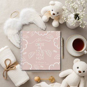 He Chose Me to Be your Mum Pink pregnancy prayer Notebook