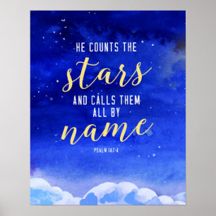 He Counts the Stars Wall Art