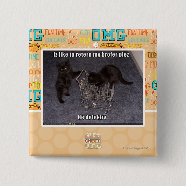 He defectiv 15 cm square badge (Front)
