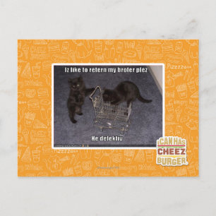 He defectiv postcard