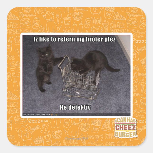 He defectiv square sticker (Front)