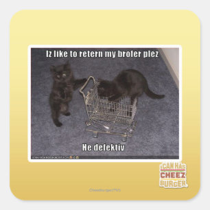 He defectiv square sticker