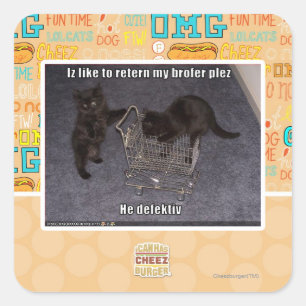 He defectiv square sticker