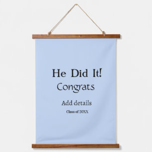 he did it congrats graduation add student name ye hanging tapestry