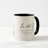 He did it modern photo graduation black cream