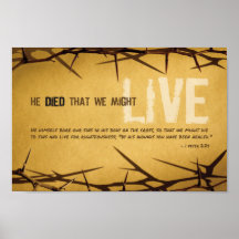 He Died that We Might Live Art Poster