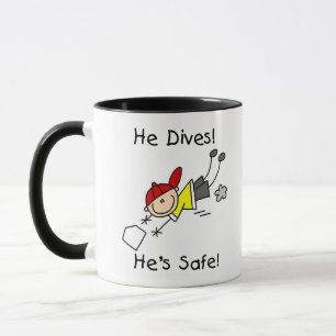 He Dives He's Safe Mug