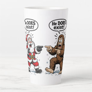 He does exist! Santa & Bigfoot Latte Mug