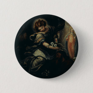he Dream of Saint Joseph – High-Fidelity Fine Art 6 Cm Round Badge