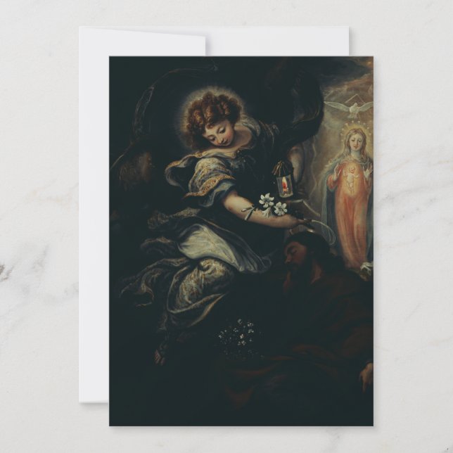 he Dream of Saint Joseph – High-Fidelity Fine Art  Holiday Card (Front)