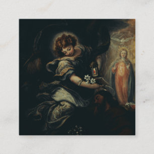 he Dream of Saint Joseph – High-Fidelity Fine Art  Square Business Card