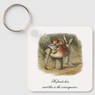 He Finds Her Romantic Fairy Valentine's Day Key Ring