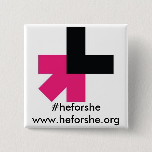Image of He for She 15 Cm Square Badge