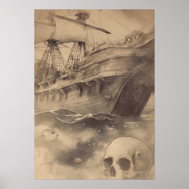 He Forgotten Pirate ship Poster (Front)