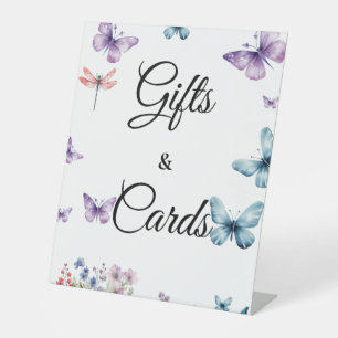 He gives butterflies Bridal Shower Gifts & Cards Pedestal Sign