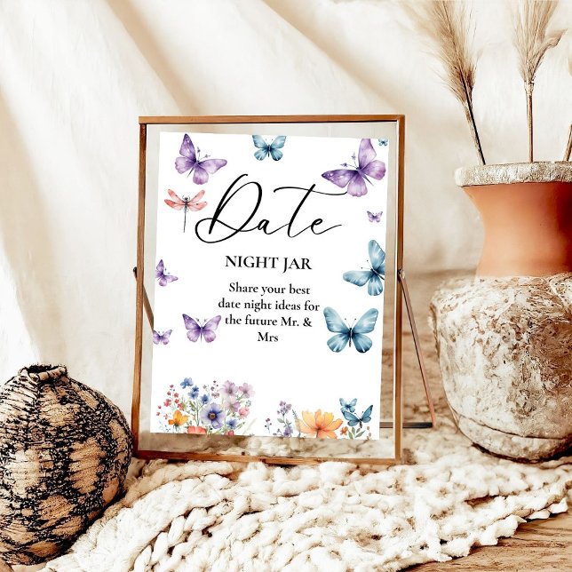 He gives Her butterflies Bridal Shower Date Sign (Creator Uploaded)
