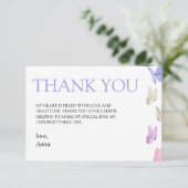 He gives her butterflies  Bridal shower Thank You Card (Standing Front)