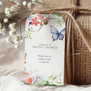 He Gives Me Butterflies Bridal Shower Gift Tags