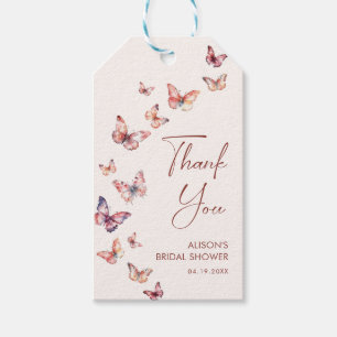 He Gives Me Butterflies Bridal Shower Gift Tags