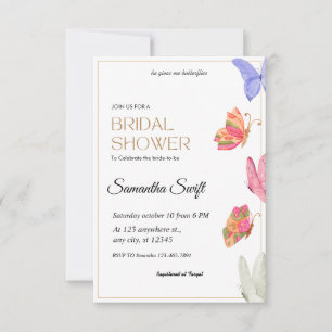 He gives me butterflies  Bridal Shower  Invitation