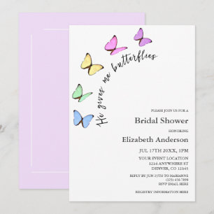 He Gives Me Butterflies Bridal Shower Invitation