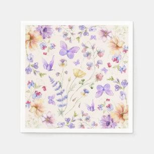 He Gives Me Butterflies Bridal Shower Napkin