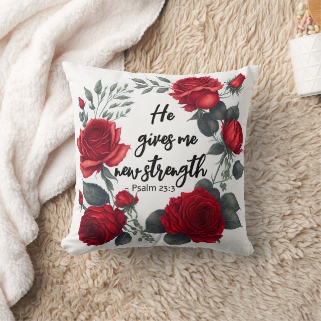 He Gives Me New Strength Cushion (Blanket)