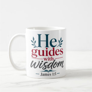 He Guides With Wisdom Inspiring Biblical Truth Coffee Mug