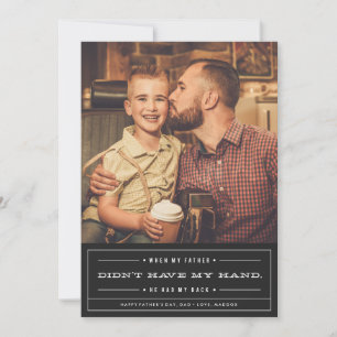He Had My Back Father's Day Card