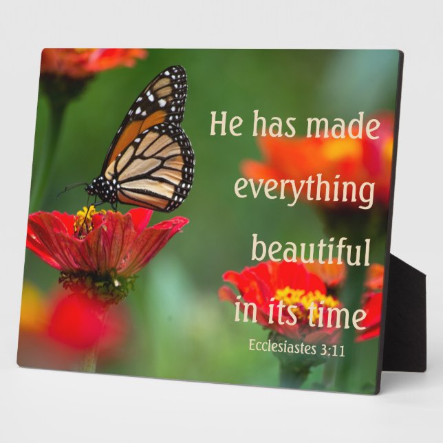 He Has Made Everything Beautiful In Its Time Plaque (Side)