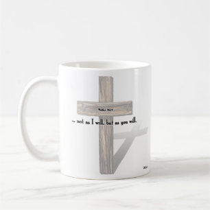 He Has Risen 3 Rugged Crosses Matthew 26:39 Coffee Mug