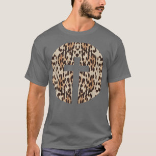 He Has Risen Cross Leopard Women Cross Easter T-Shirt