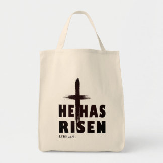 He Has Risen Cross Tote Bag