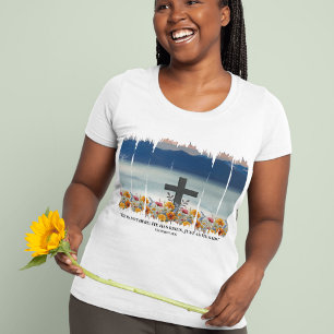He Has Risen Easter Christian Brushstroke Tri-Blend Shirt