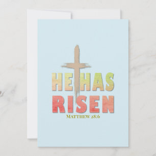 He Has Risen Easter Photo and Personal Message  Holiday Card