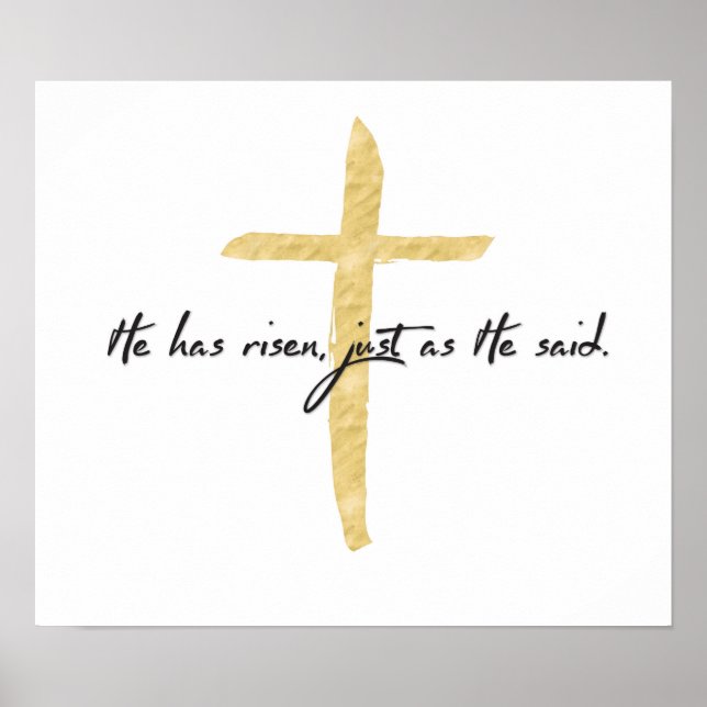 He Has Risen Just as He Said Art Poster (Front)