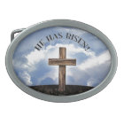 He Has Risen Rugged Cross Sky