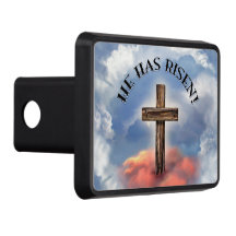He Has Risen Rugged Cross With Clouds
