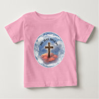 He Has Risen Rugged Cross With Clouds