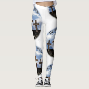 He Has Risen Three Crosses Leggings