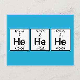 He He He Periodic Table Postcard