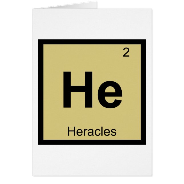 He - Heracles Greek Chemistry Periodic Table (Front)